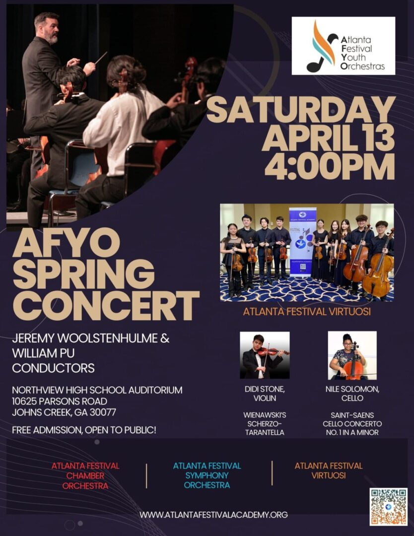 Atlanta Festival Academy Youth Orchestras Concert on April 12 ...